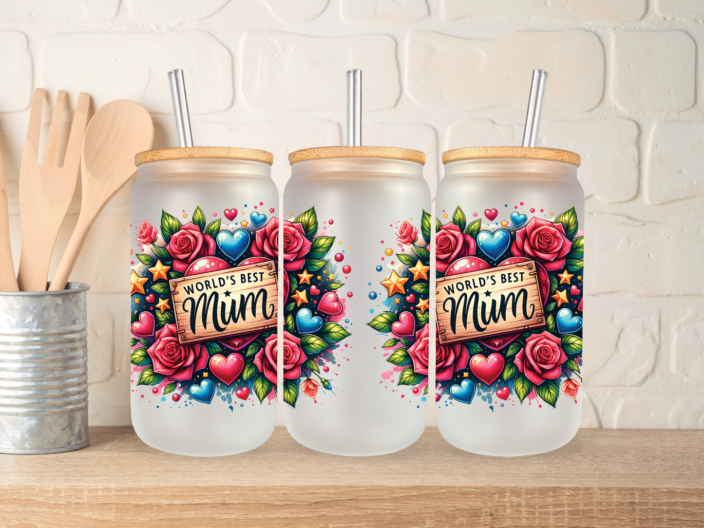 Worlds best mum - 16oz libbey can