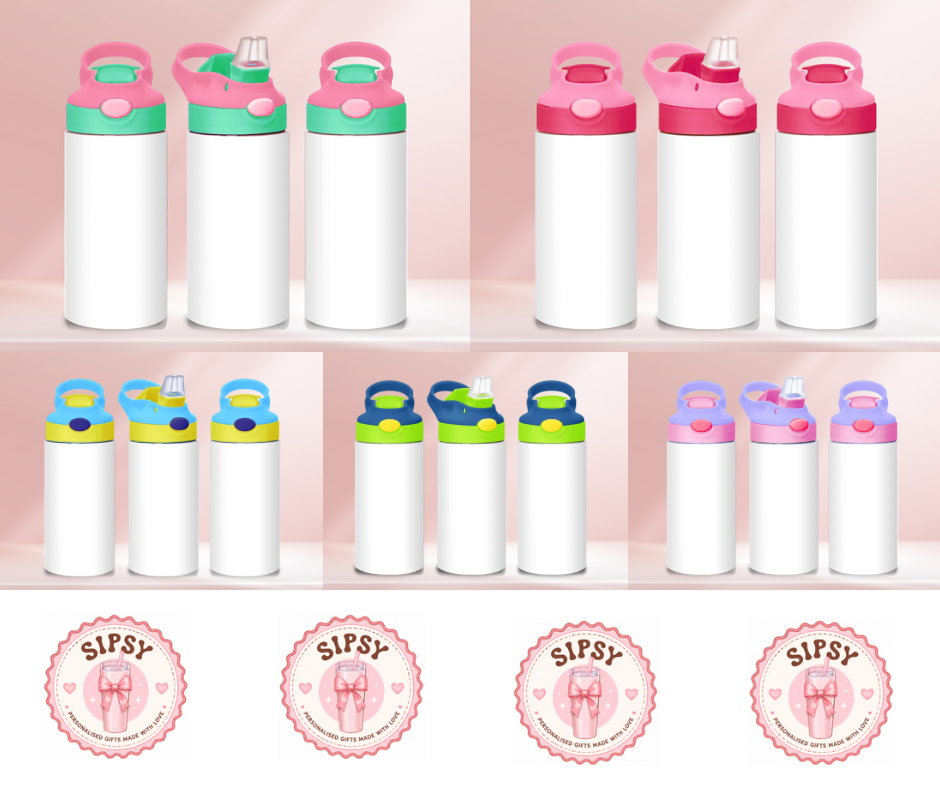 Design your own 12oz flip straw water bottle