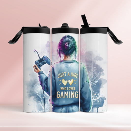 Just a girl who loves gaming - 20oz tumbler