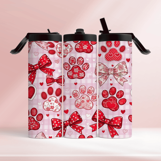 🩷 Paw print & hearts 🩷 - 20oz tumbler
