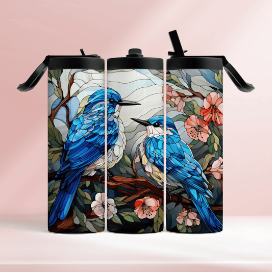 Stained glass birds - 20oz tumbler