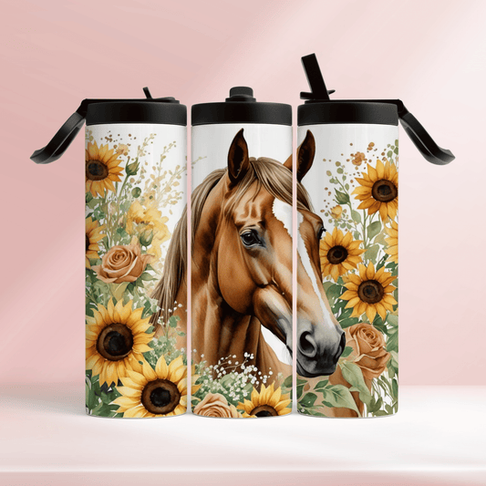 Sunflower horse - 20oz tumbler