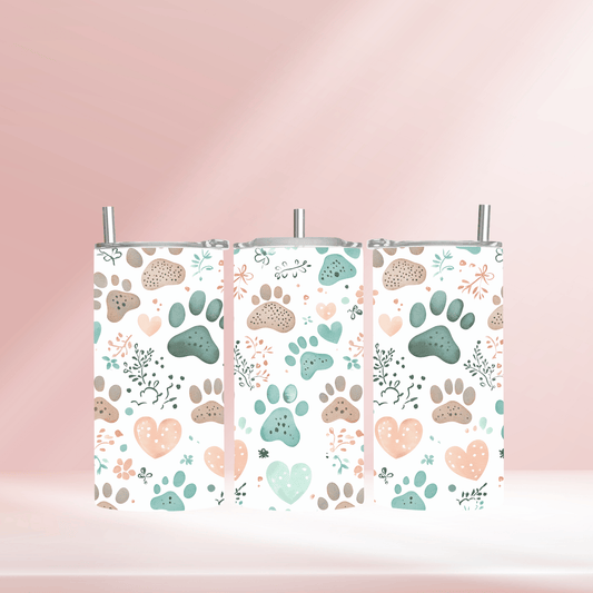 Paw prints - 12oz standard/sippy tumbler
