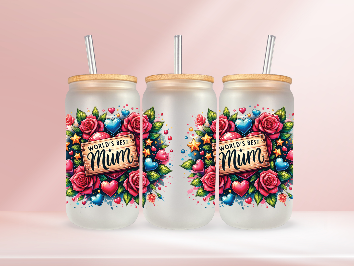 Worlds best mum - 16oz libbey glass