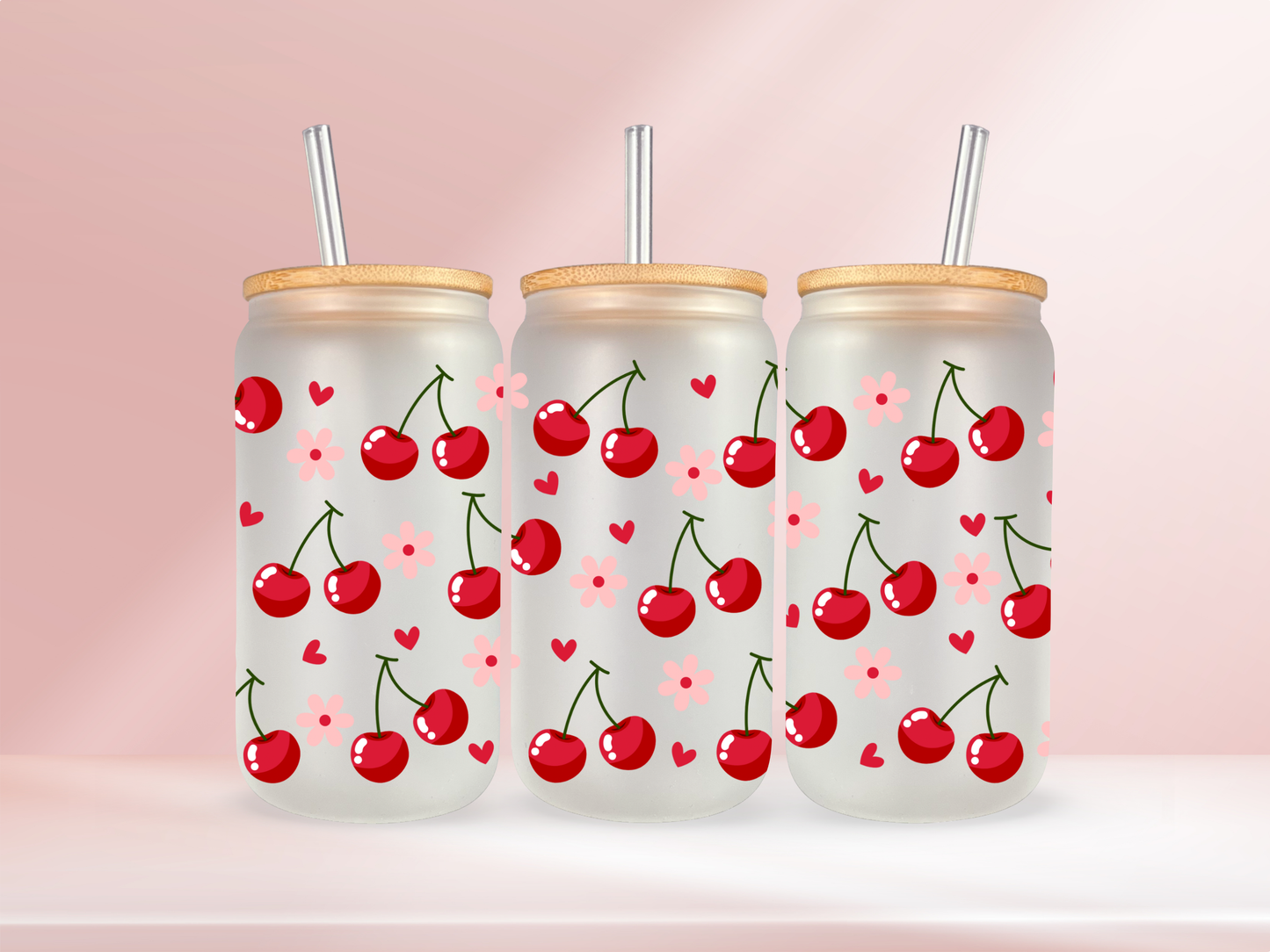 Cherries - 16oz libbey glass