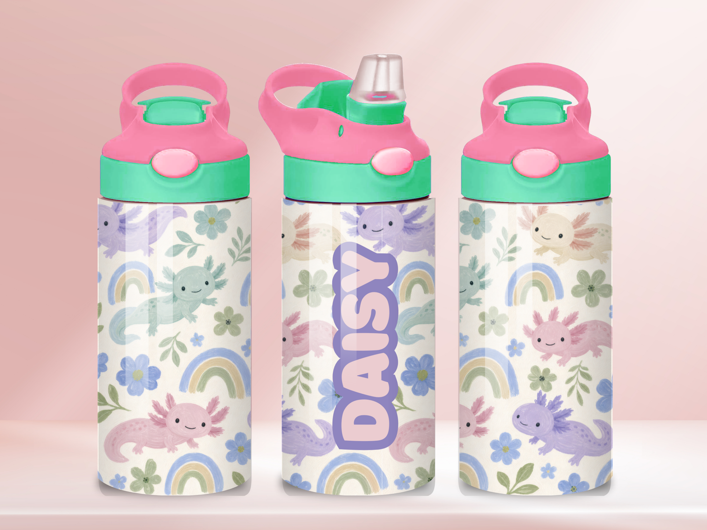 Axylotyl - 12oz flip straw water bottle