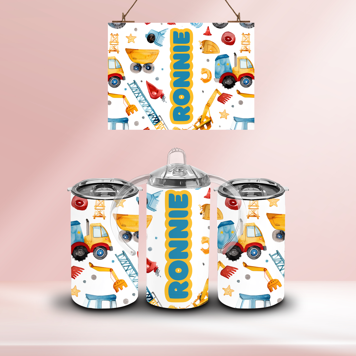 Digger personalised- 12oz standard/sippy tumbler