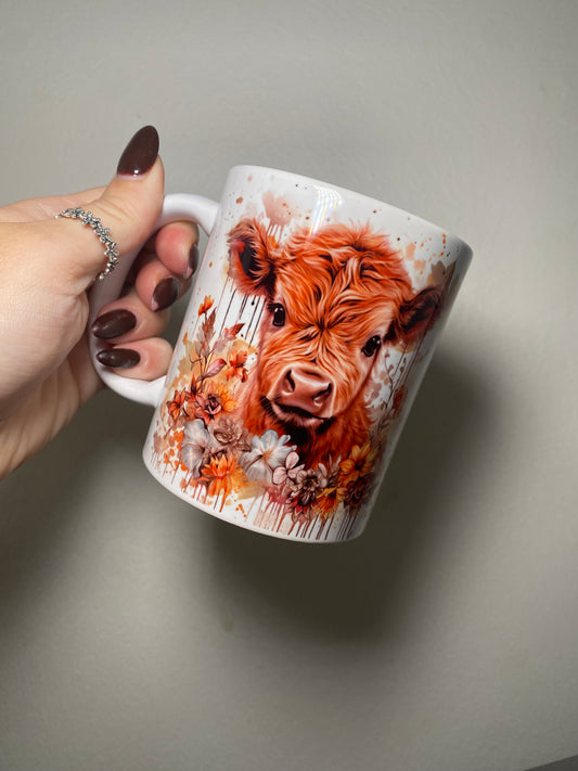 Baby highland cow - 11oz Ceramic mug