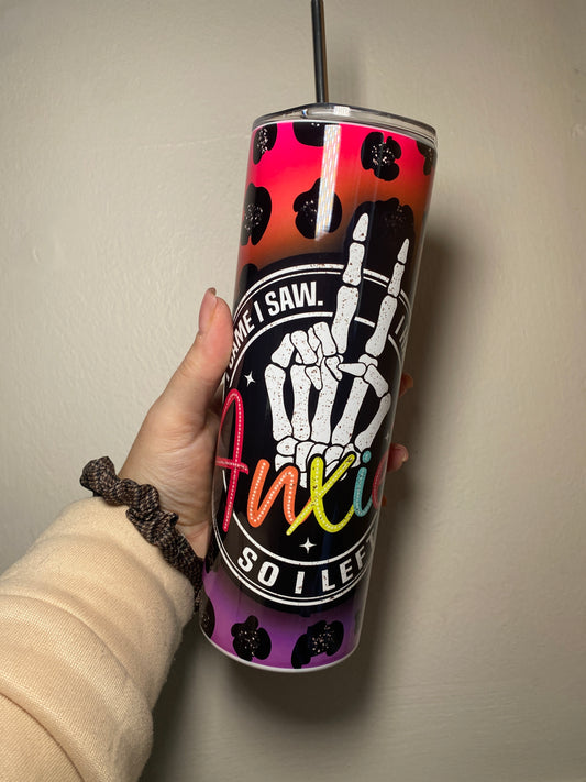 I came I saw. I had anxiety so I left - 20oz tumbler