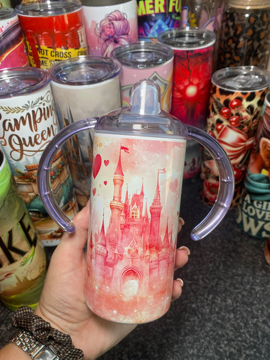 Pink princess castle - 12oz tumbler