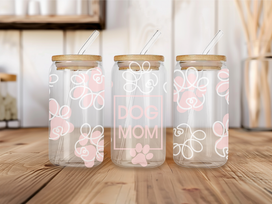 Dog Mom 16oz Libbey can