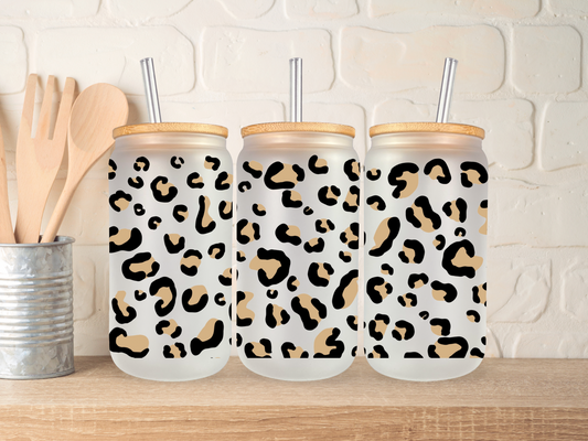 Leopard print - 16oz libbey can