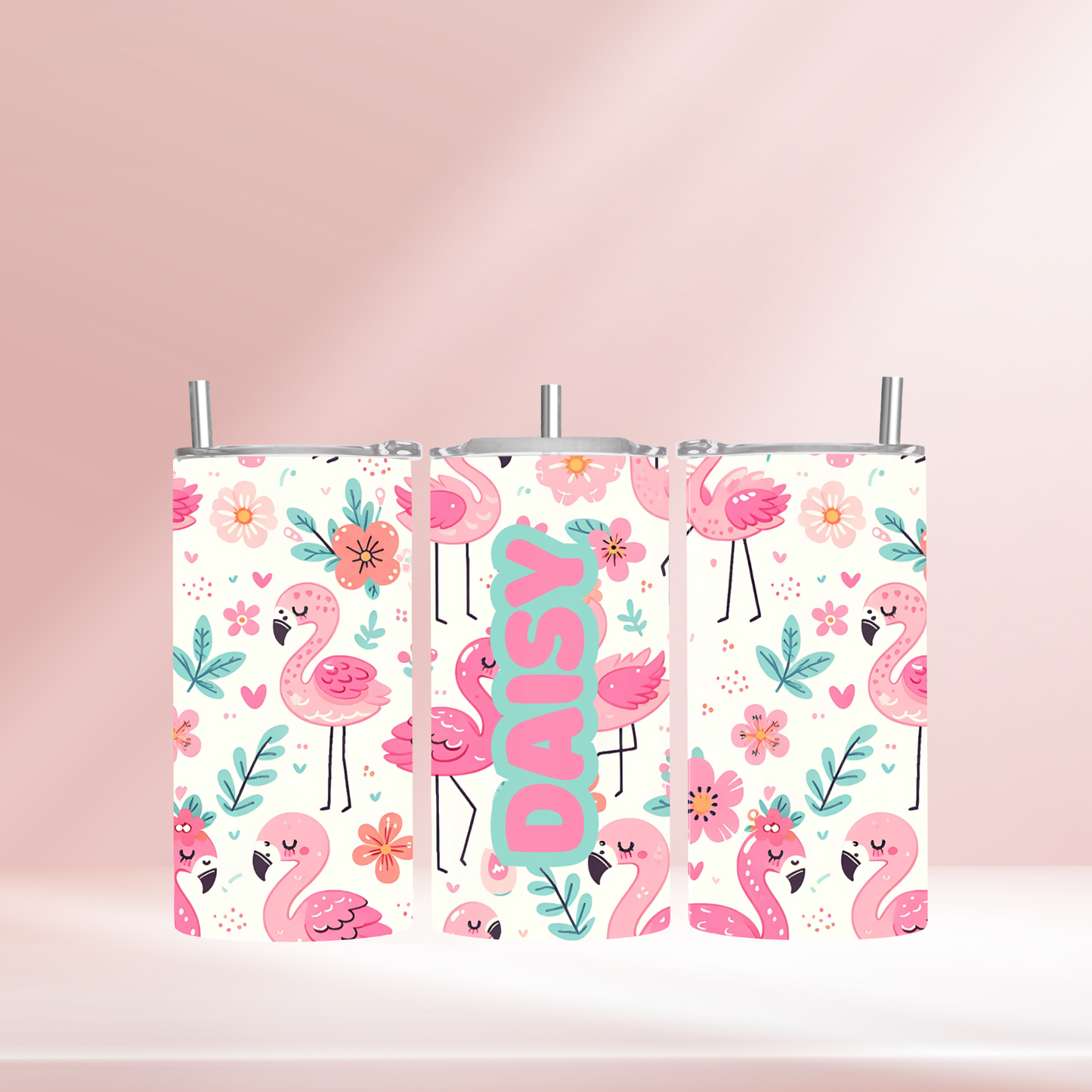Flamingos - 12oz standard/sippy tumbler