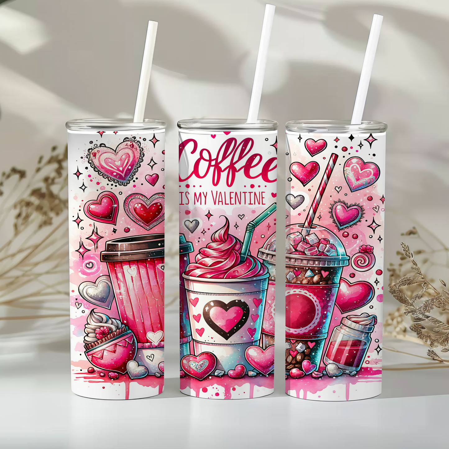 🩷 Coffee is my valentine 🩷 - 20oz tumbler