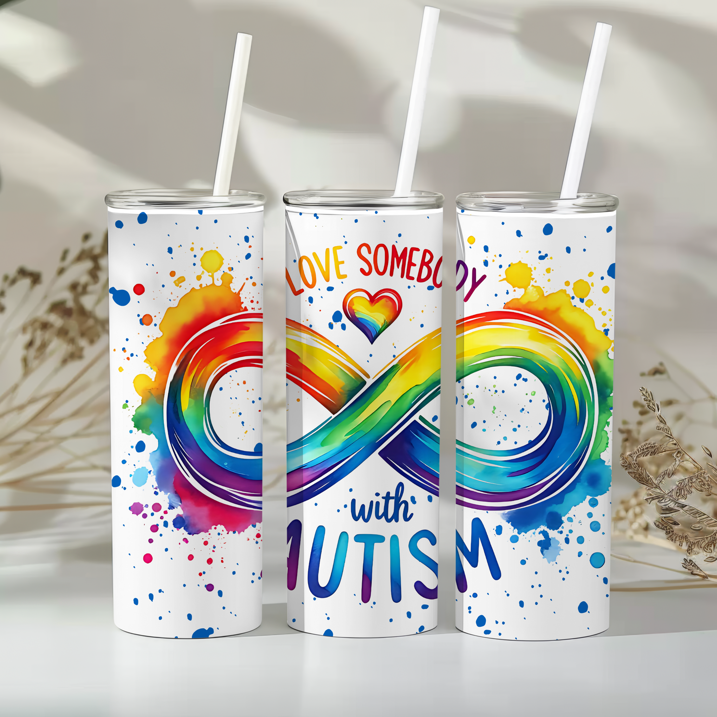 I love somebody with Autism-  20oz tumbler