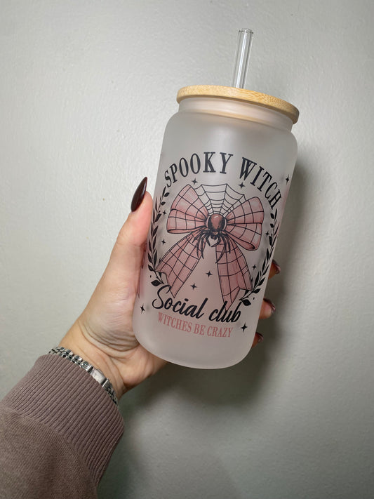 Spooky witch social club - 16oz libbey can