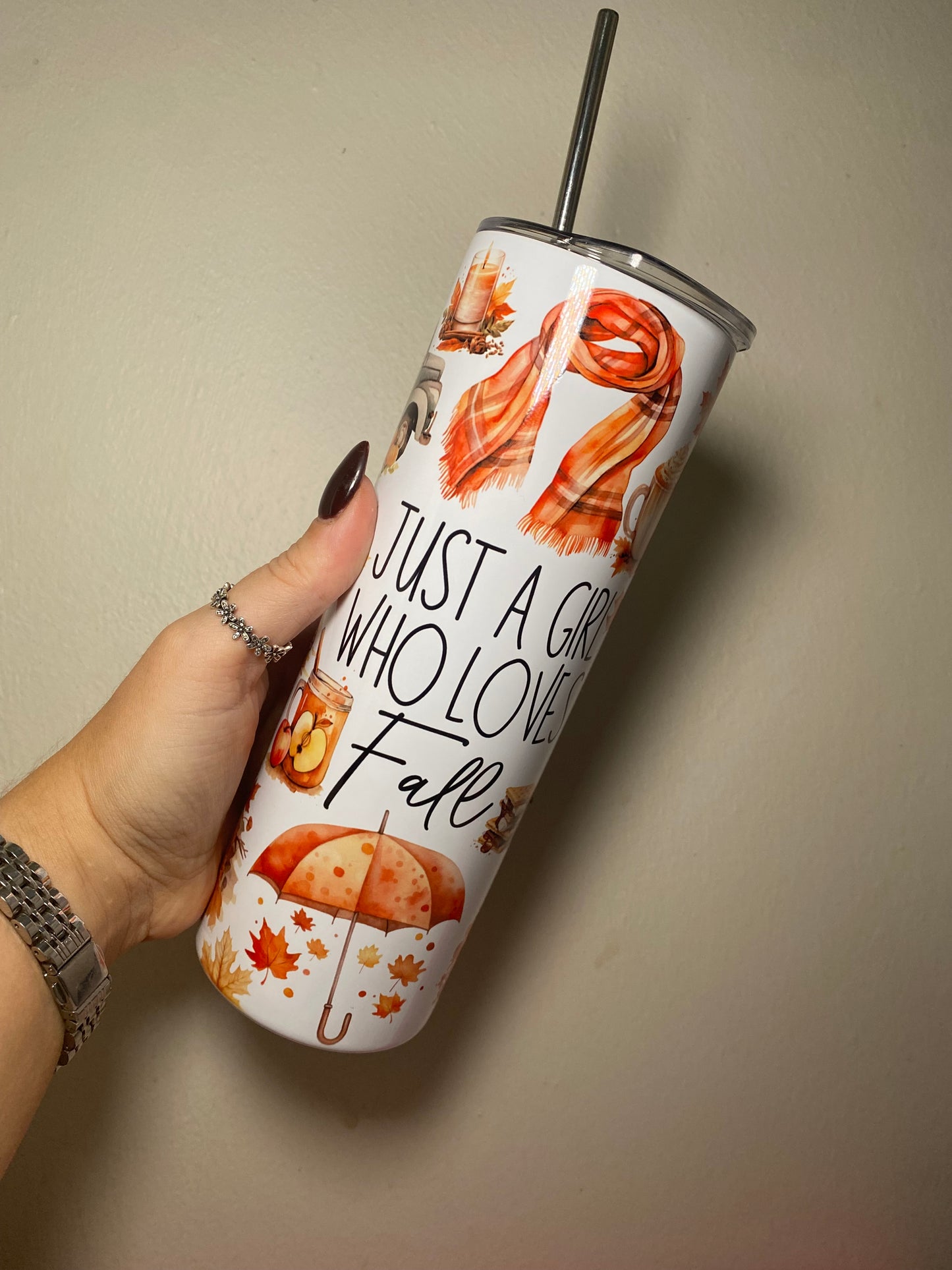 Just a girl who loves fall - 20oz tumbler