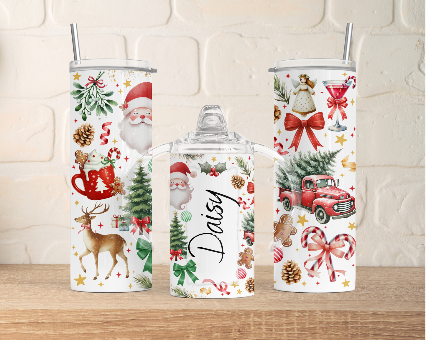 Mini me tumbler gift set - Personalised Christmas .