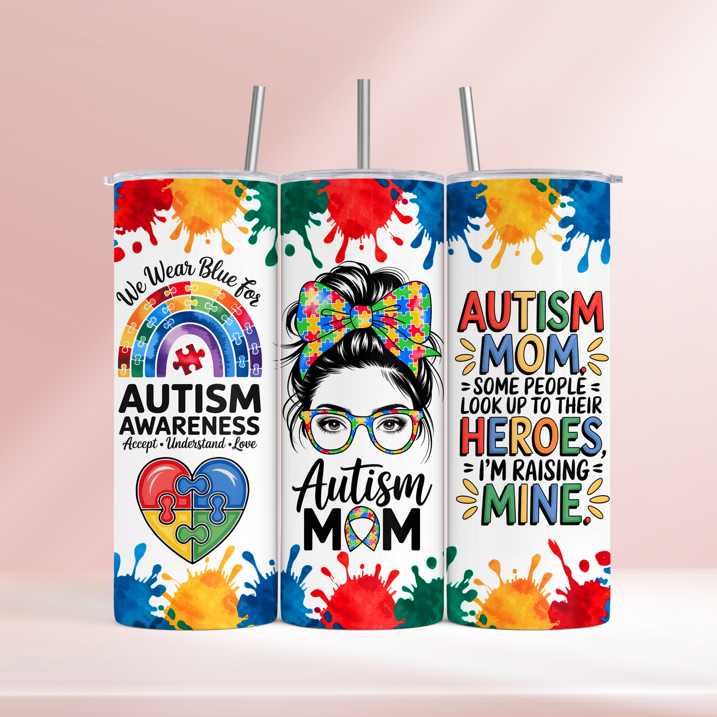 Autism mom -  20oz tumbler