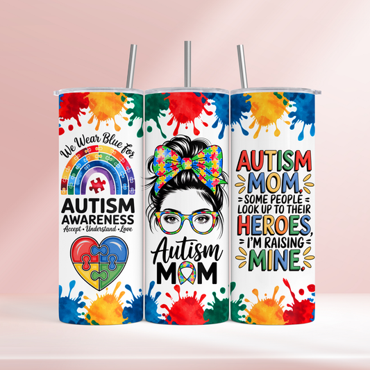 Autism mom -  20oz tumbler