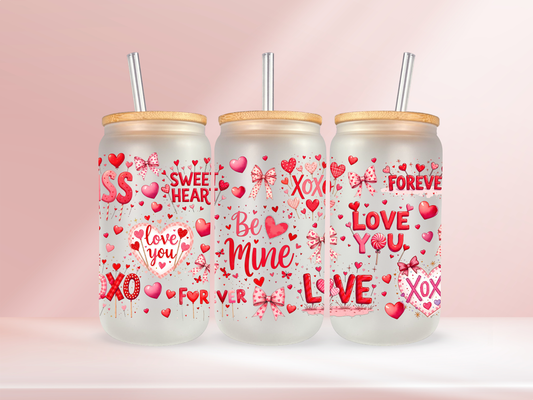 🩷 Be mine 🩷 - 16oz libbey glass