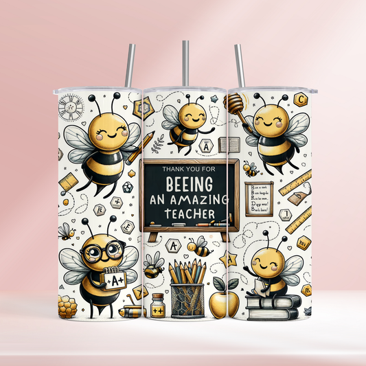 Thankyou for BEEing an amazing teacher - 20oz tumbler