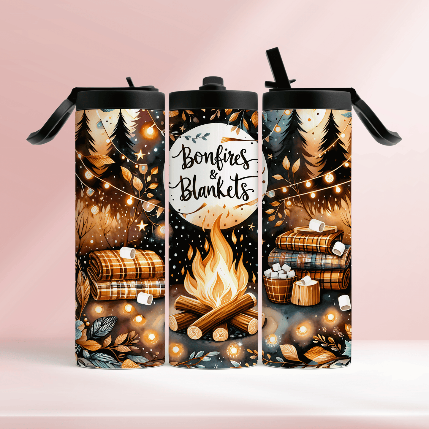 Bonfires & Blankets - 20oz tumbler