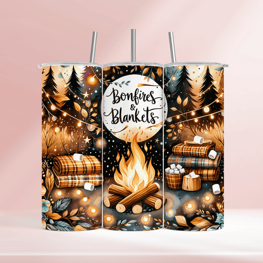 Bonfires & Blankets - 20oz tumbler