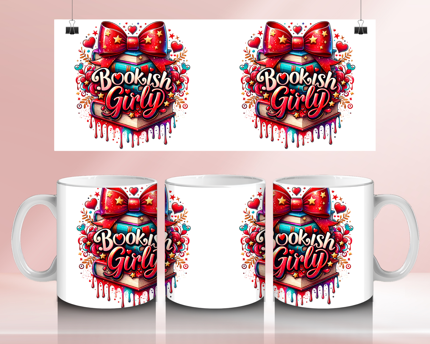 Bookish girlie - 11oz Ceramic mug