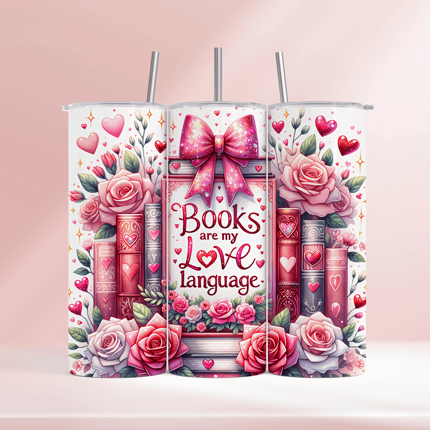 🩷 Books are my love language 🩷 - 20oz tumbler