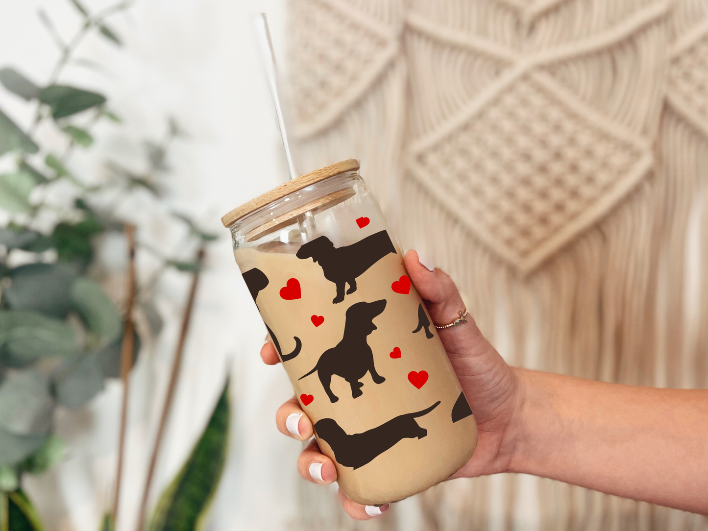 Dachshund 16oz Libbey can