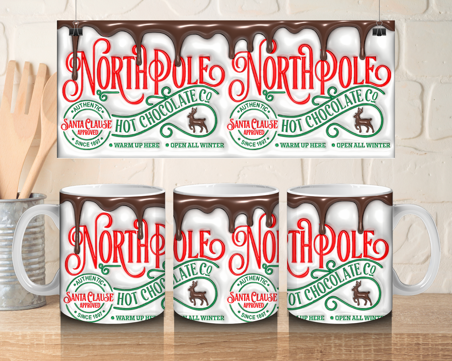 Santa Claus approved hot chocolate - 11oz Ceramic mug