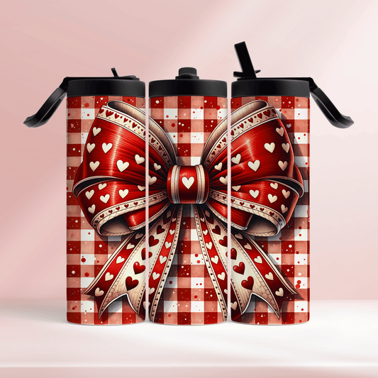 🩷 Checkered bow 🩷 - 20oz tumbler