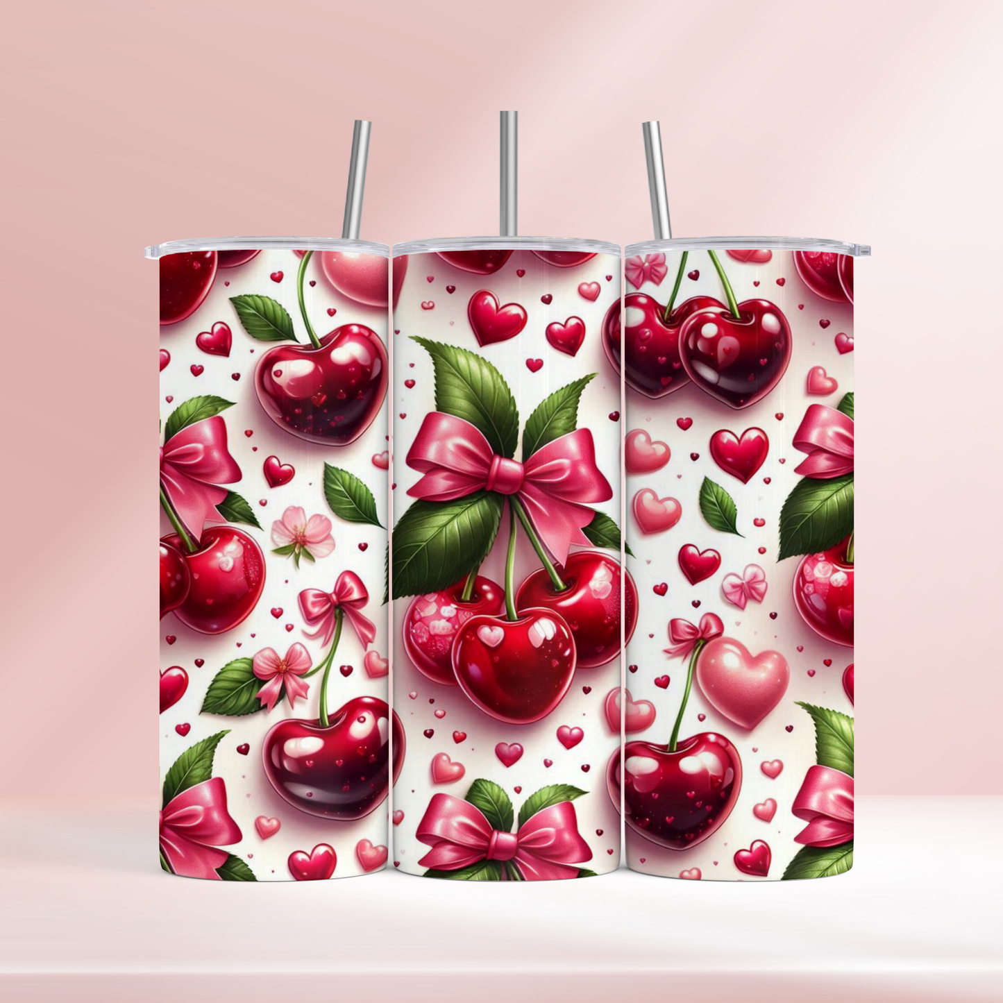 Cherries & Bows - 20oz tumbler