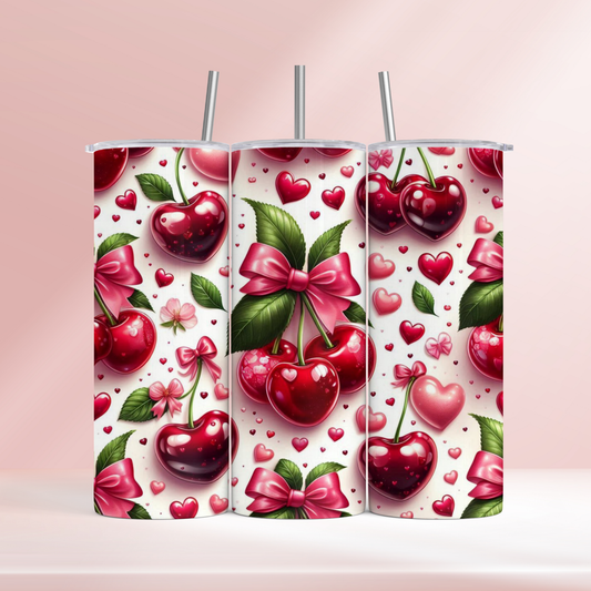 Cherries & Bows - 20oz tumbler