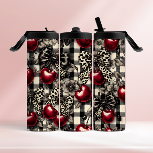 Checkered cherry - 20oz tumbler