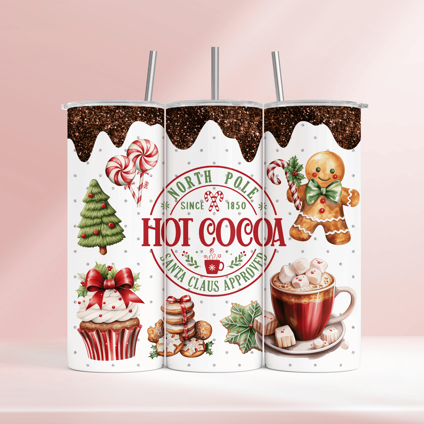 Santa Claus approved hot cocoa - 20oz tumbler