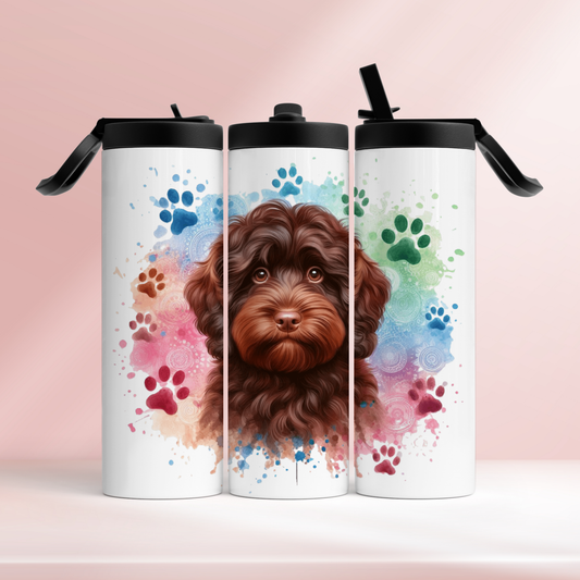 Cockapoo - chocolate brown - 20oz tumbler