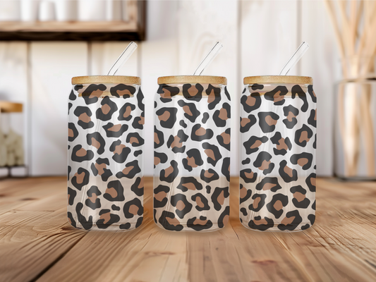 Leopard 16oz Libbey can
