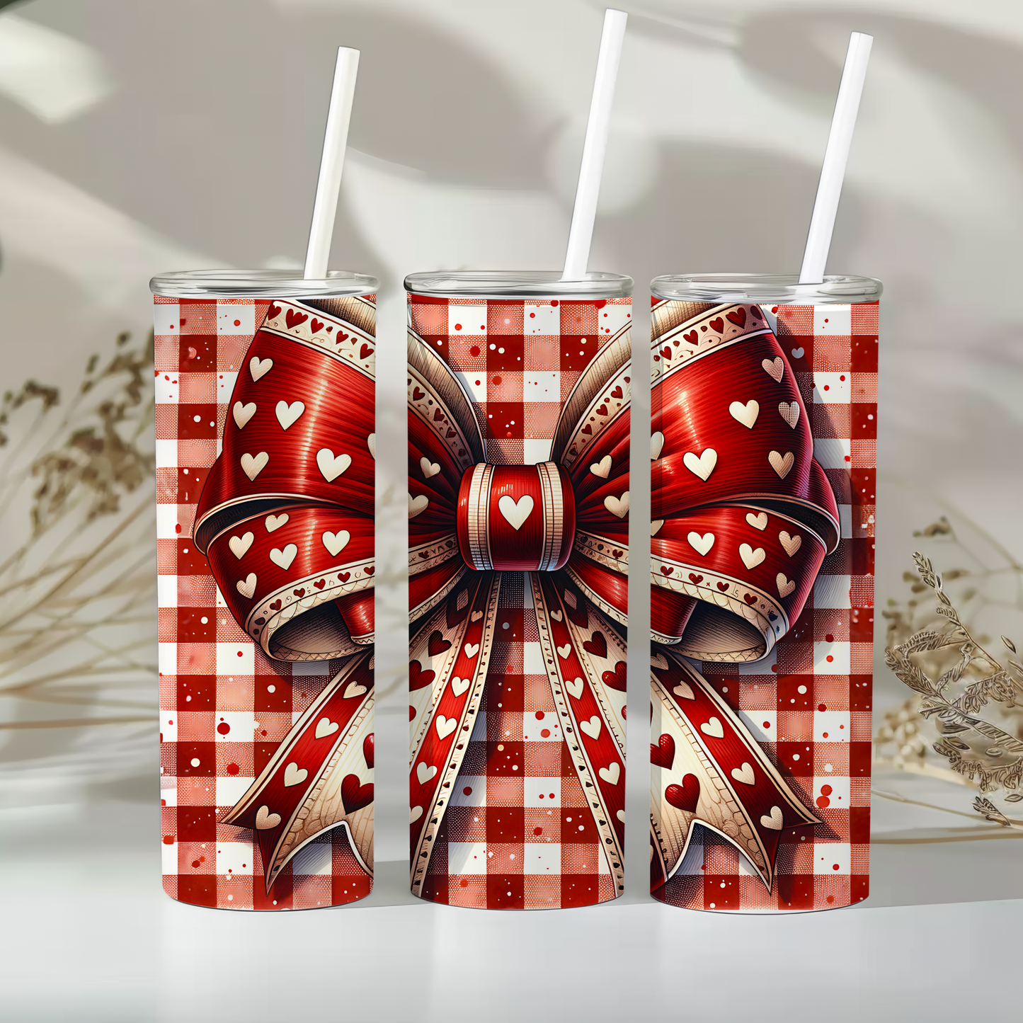 🩷 Checkered bow 🩷 - 20oz tumbler