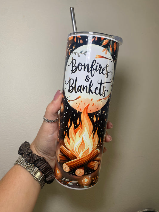 Bonfires & Blankets - 20oz tumbler