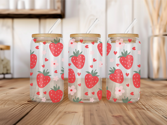 Strawberries 16oz Libbey can