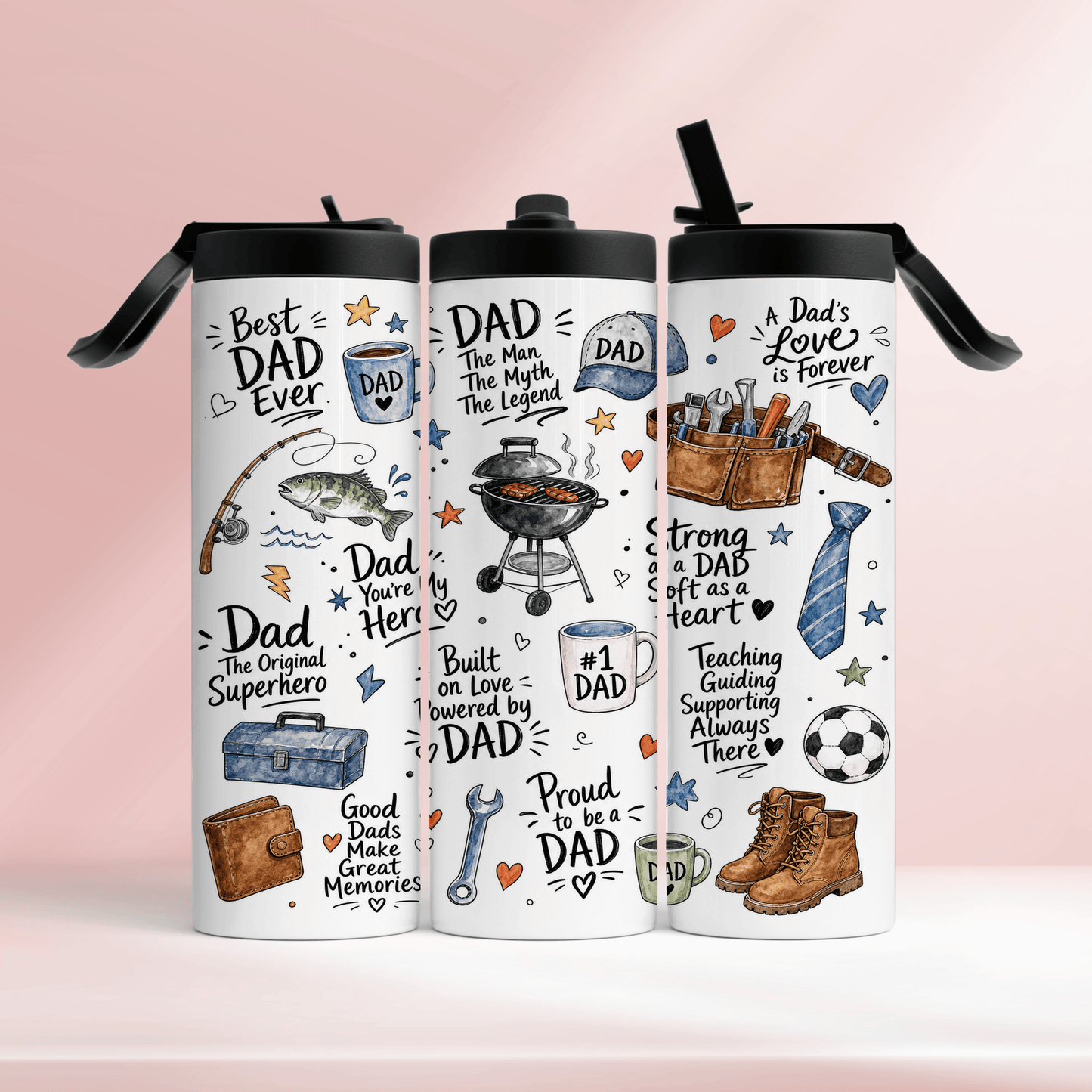 Dad you're my hero - 20oz tumbler