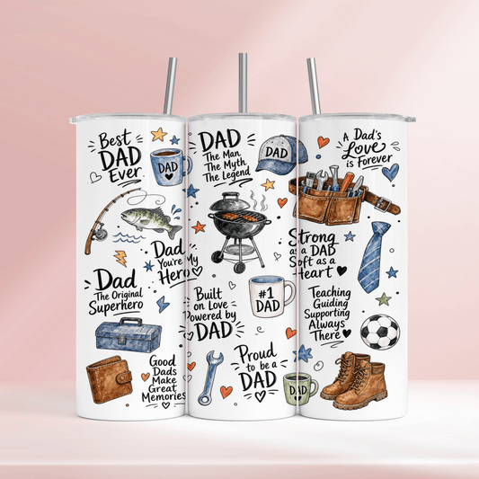 Dad you're my hero - 20oz tumbler