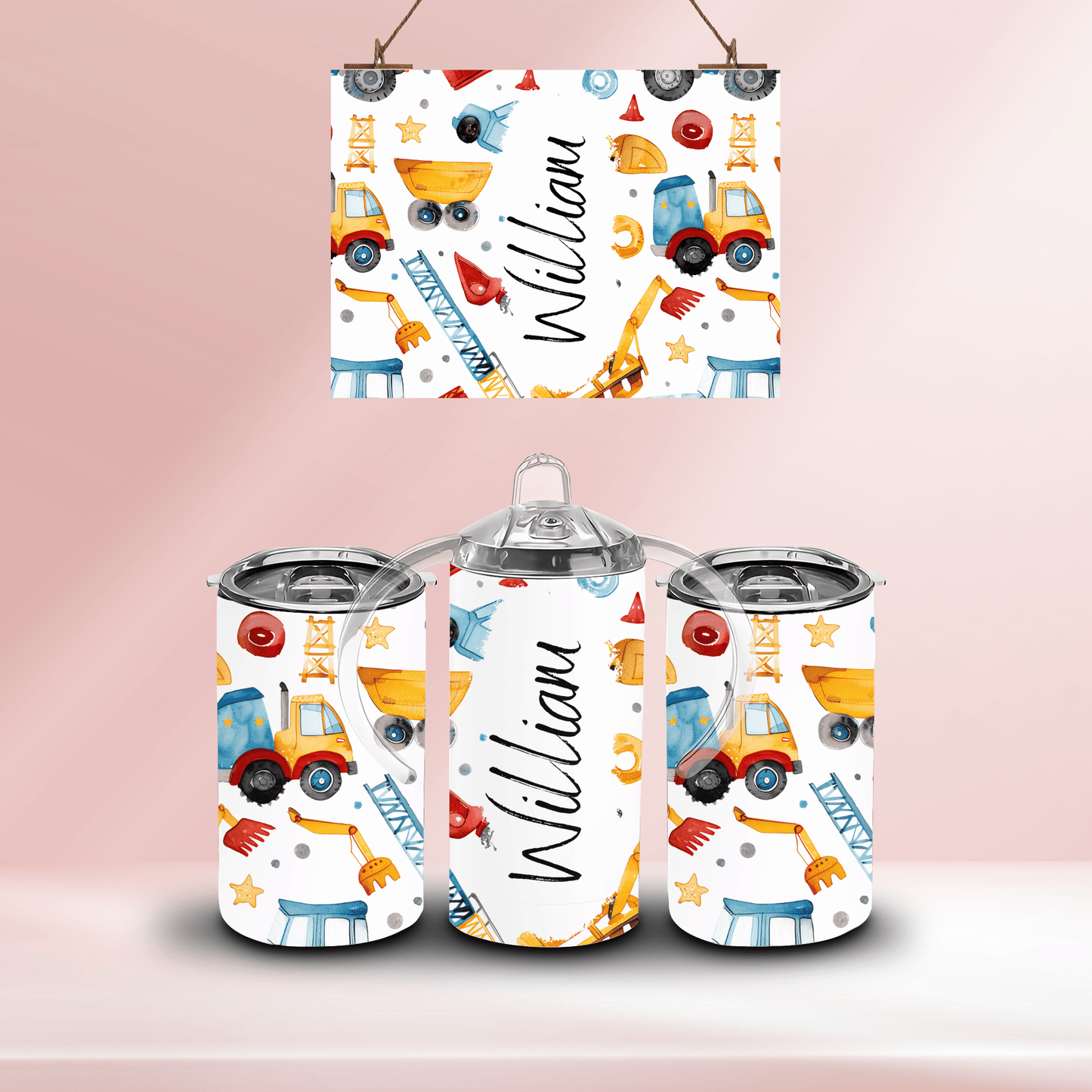 Digger personalised- 12oz standard/sippy tumbler