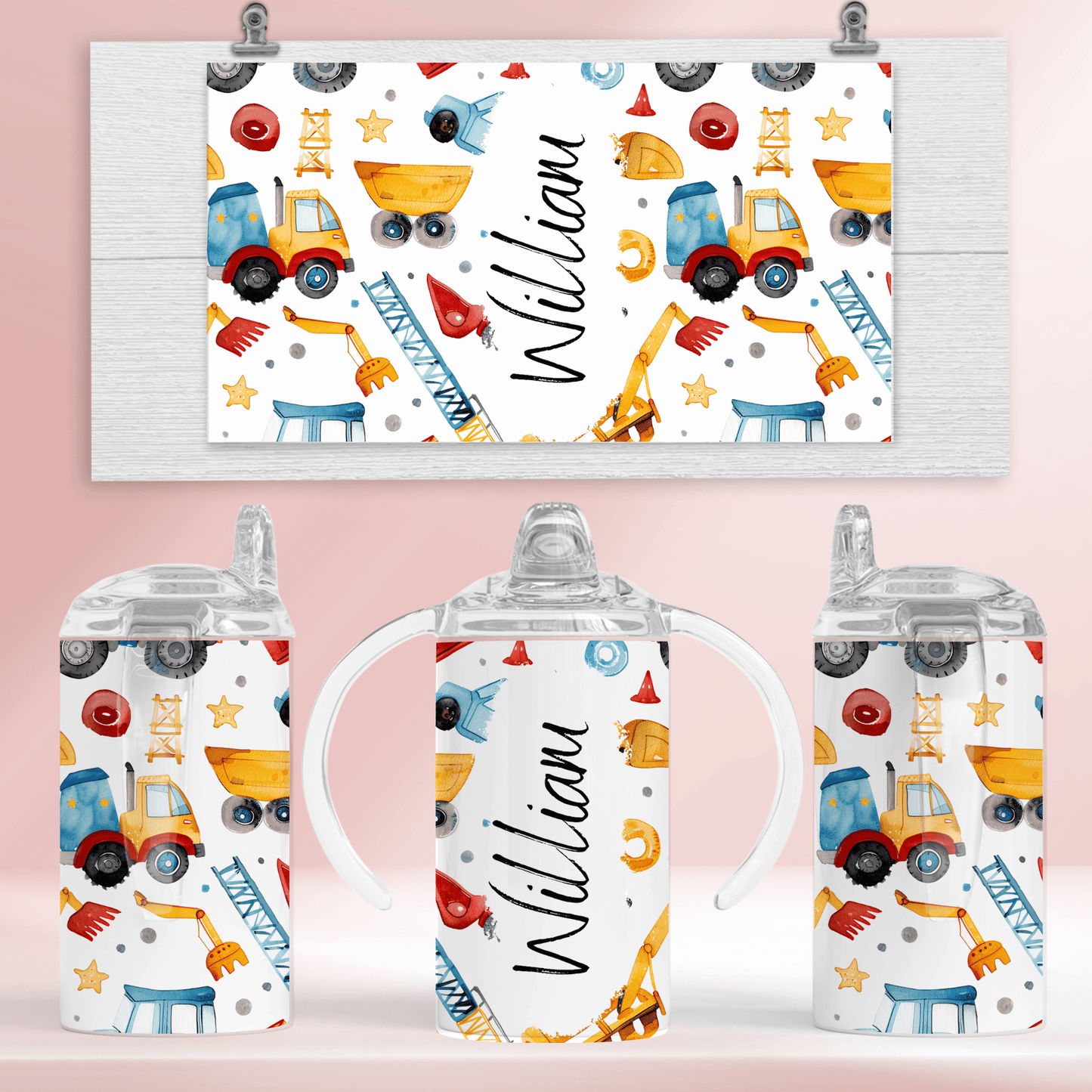 Digger personalised- 12oz standard/sippy tumbler