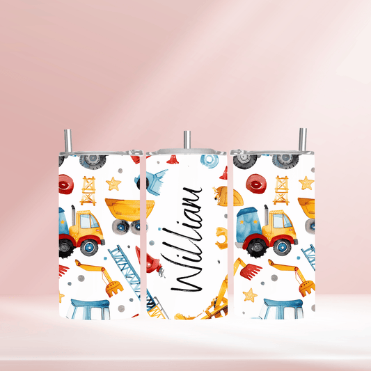 Digger personalised- 12oz standard/sippy tumbler