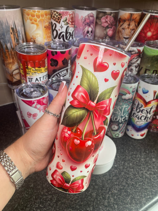 Cherries & Bows - 20oz tumbler