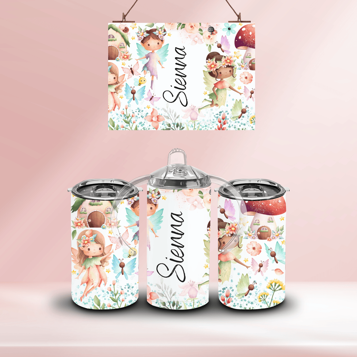 Fairy personalised- 12oz standard/sippy tumbler