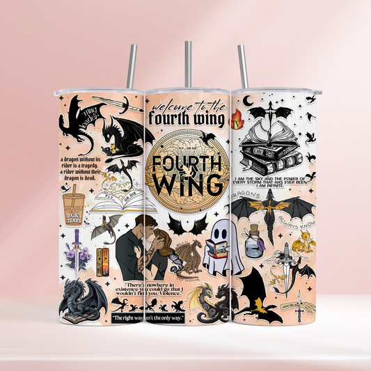 Fourth wing stickers - 20oz tumbler